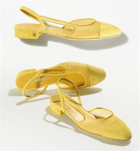 chanel slingback yellow|Chanel slingback price euro.